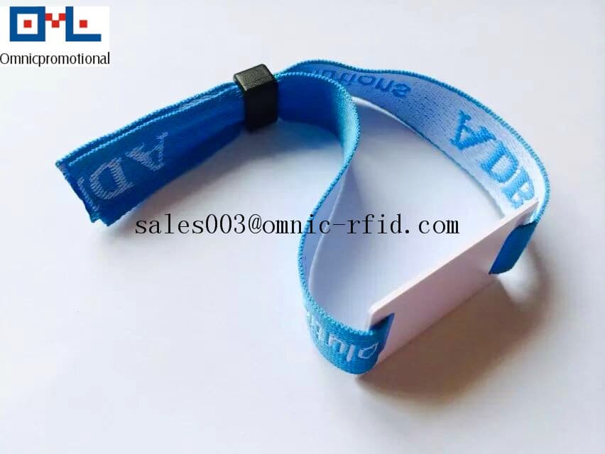 Custom RFID woven wristband _RFID wristband for event RFID fabric control wristbands